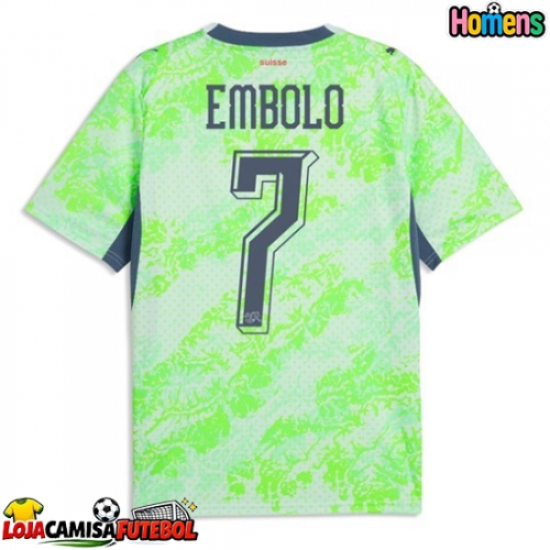 Camisa de Futebol Suíça Breel Embolo #7 Equipamento Secundário Mundo 2026 Manga Curta